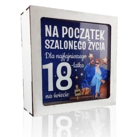Skarbonka z okienkiem 18-stka ELEGANT Chłopak 3301-EL18 Skarbonka z okienkiem 18-stka ELEGANT Chłopak 3301-EL18