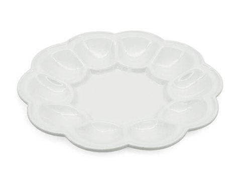 Talerz 23cm do jajek talerzyk płaski na jajka porcelanowy podstawka półmisekTR-17-571 Talerz 23cm do jajek talerzyk płaski na jajka porcelanowy podstawka półmisekTR-17-571