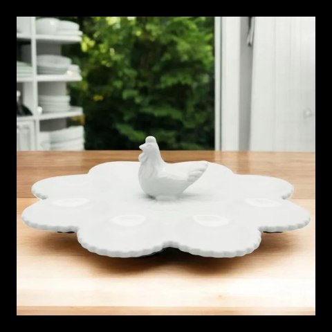 Talerz ceramiczny do jajek 23cm TR-24-408 Talerz ceramiczny do jajek 23cm TR-24-408