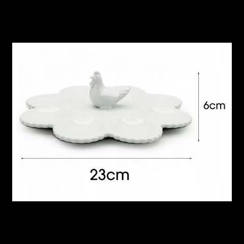 Talerz ceramiczny do jajek 23cm TR-24-408 Talerz ceramiczny do jajek 23cm TR-24-408