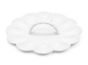 Talerz 23cm do jajek talerzyk na jajka porcelanowy z uchwytem podstawka półmisek TR-24-407