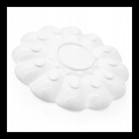 Talerz 23cm do jajek talerzyk na jajka porcelanowy z uchwytem podstawka półmisek TR-24-407 Talerz 23cm do jajek talerzyk na jajka porcelanowy z uchwytem podstawka półmisek TR-24-407