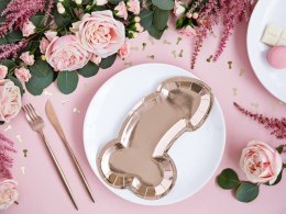 Talerzyki penisy, rose gold, 26,5 cm Partydeco