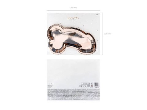 Talerzyki penisy, rose gold, 26,5 cm Partydeco Talerzyki penisy, rose gold, 26,5 cm Partydeco