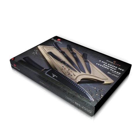 ZESTAW NOŻY Z DESKĄ 6-EL. BERLINGER HAUS BLACK ROSE BH-2550 ZESTAW NOŻY Z DESKĄ 6-EL. BERLINGER HAUS BLACK ROSE BH-2550