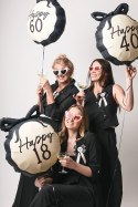 Balon foliowy Happy 40 urodzinowy z kokardką, czterdziestka, 47cm Partydeco