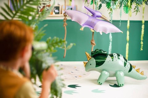 Balon foliowy Triceratops, 101x60.5cm, zielony Partydeco Balon foliowy Triceratops, 101x60.5cm, zielony Partydeco