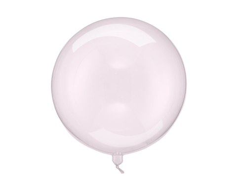Balon okrągły kryształowy bobo, transparentny róż, 40cm Partydeco Balon okrągły kryształowy bobo, transparentny róż, 40cm Partydeco