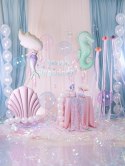 Balon okrągły kryształowy bobo, transparentny róż, 40cm Partydeco