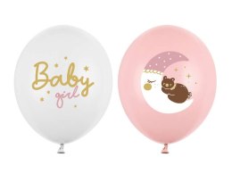 Balony 30 cm, Baby girl, 50szt. Partydeco