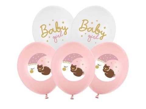 Balony 30 cm, Baby girl, 6szt. Partydeco Balony 30 cm, Baby girl, 6szt. Partydeco