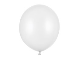 Balony lateksowe Strong, Białe, Metallic Pure White, 43cm, 25 szt. Partydeco
