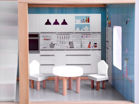 Drewniany domek dla lalek w stylu Boho led | ZA4131 Drewniany domek dla lalek w stylu Boho led | ZA4131