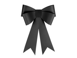 Kokarda dekoracyjna DIY, czarna, 55x71 cm Partydeco