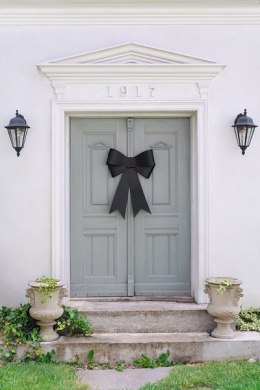 Kokarda dekoracyjna DIY, czarna, 55x71 cm Partydeco