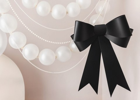 Kokarda dekoracyjna DIY, czarna, 55x71 cm Partydeco Kokarda dekoracyjna DIY, czarna, 55x71 cm Partydeco