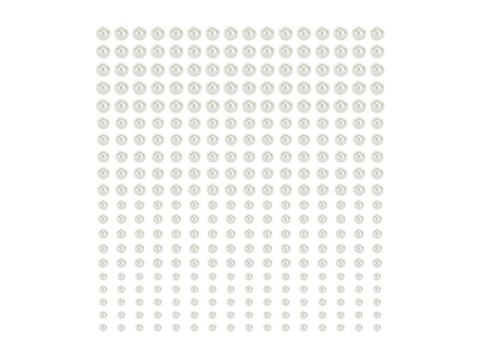 Naklejki Perełki - 440 szt., 4 rozmiary (3-6 mm), perłowe Partydeco Naklejki Perełki - 440 szt., 4 rozmiary (3-6 mm), perłowe Partydeco
