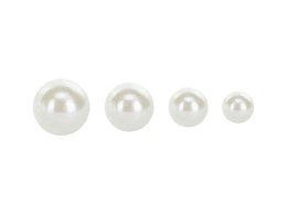 Naklejki Perełki - 440 szt., 4 rozmiary (3-6 mm), perłowe Partydeco
