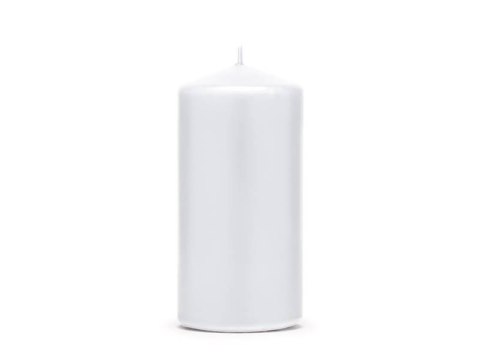 Świeca matowa biała, 12 cm Partydeco Świeca matowa biała, 12 cm Partydeco