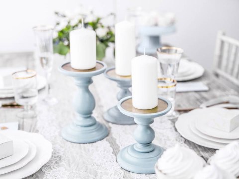 Świeca matowa biała, 15 cm Partydeco Świeca matowa biała, 15 cm Partydeco