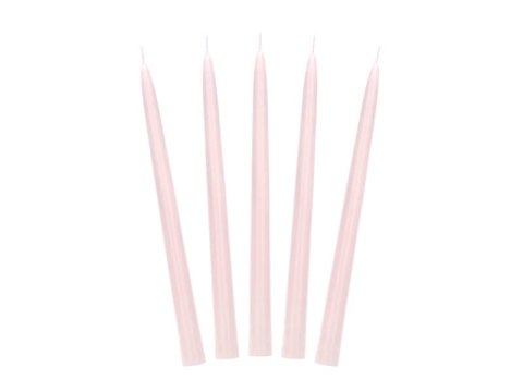 Świece stożkowe różowe, 24 cm, 10 szt. Partydeco Świece stożkowe różowe, 24 cm, 10 szt. Partydeco