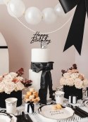 Świeczka urodzinowa '18', osiemnastka, czarno-biała, 5.5 cm Partydeco