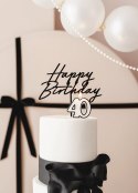 Świeczka urodzinowa '40', czterdziestka, czarno-biała, 5.5 cm Partydeco