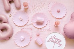 Świeczki urodzinowe gładkie - różowe, 14 cm, zestaw 12 sztuk Partydeco