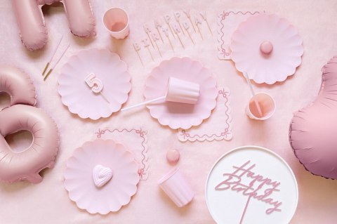 Świeczki urodzinowe gładkie - różowe, 14 cm, zestaw 12 sztuk Partydeco Świeczki urodzinowe gładkie - różowe, 14 cm, zestaw 12 sztuk Partydeco