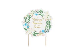 Topper na tort Pierwsza Komunia Święta,16.7x20 cm Partydeco