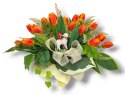 WIELKANOCNY STROIK NA POMNIK WIĄZANKA KWIATY TULIPANY BARANEK NA CMENTARZ