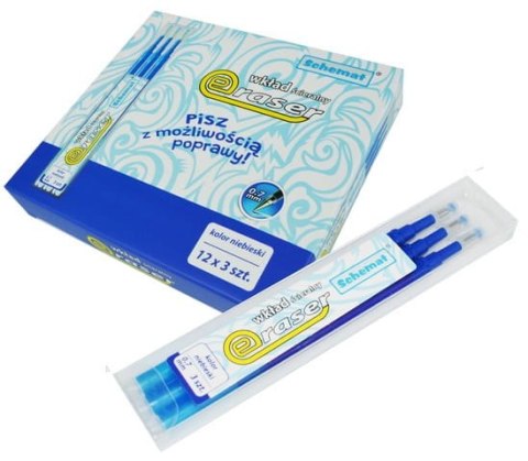 Wkłady do długopisów ścieralnych 36szt NIEBIESKI Eraser 3558 Wkłady do długopisów ścieralnych 36szt NIEBIESKI Eraser 3558