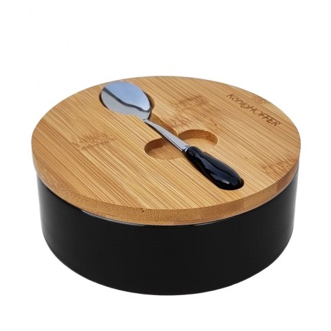 CUKIERNICA CERAMICZNA Z ŁYŻECZKĄ CZARNA KONIGHOFFER 4240 CUKIERNICA CERAMICZNA Z ŁYŻECZKĄ CZARNA KONIGHOFFER 4240
