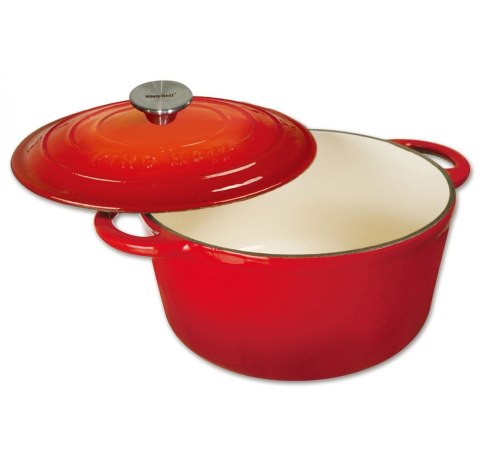 GARNEK ŻELIWNY EMALIOWANY 4.0L 24cm KINGHOFF KH-1529 GARNEK ŻELIWNY EMALIOWANY 4.0L 24cm KINGHOFF KH-1529