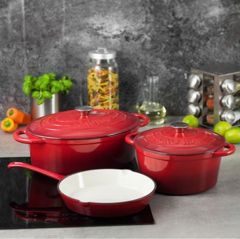 GARNEK ŻELIWNY EMALIOWANY 4.0L 24cm KINGHOFF KH-1529 GARNEK ŻELIWNY EMALIOWANY 4.0L 24cm KINGHOFF KH-1529