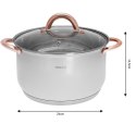 GARNKI STALOWE 10 EL. KINGHOFF ROSEGOLD KH-1764