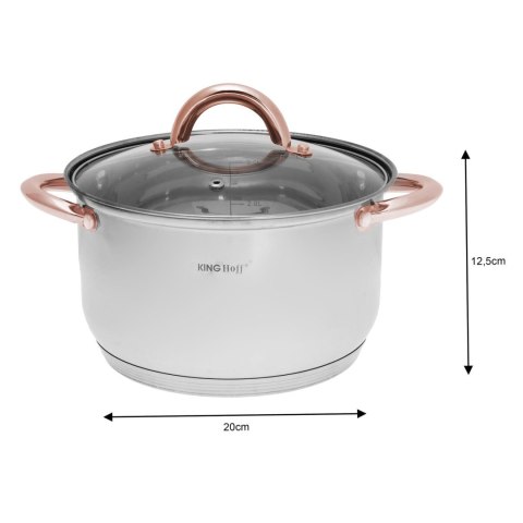 GARNKI STALOWE 10 EL. KINGHOFF ROSEGOLD KH-1764 GARNKI STALOWE 10 EL. KINGHOFF ROSEGOLD KH-1764