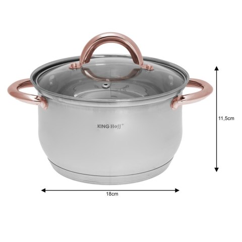 GARNKI STALOWE 10 EL. KINGHOFF ROSEGOLD KH-1764 GARNKI STALOWE 10 EL. KINGHOFF ROSEGOLD KH-1764