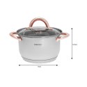 GARNKI STALOWE 10 EL. KINGHOFF ROSEGOLD KH-1764