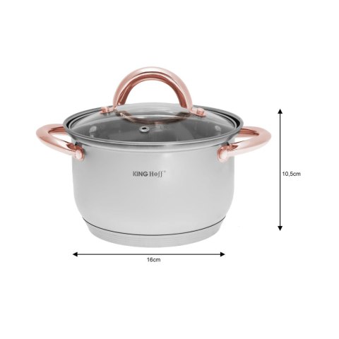 GARNKI STALOWE 10 EL. KINGHOFF ROSEGOLD KH-1764 GARNKI STALOWE 10 EL. KINGHOFF ROSEGOLD KH-1764
