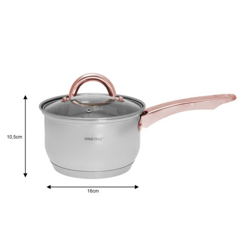 GARNKI STALOWE 10 EL. KINGHOFF ROSEGOLD KH-1764 GARNKI STALOWE 10 EL. KINGHOFF ROSEGOLD KH-1764
