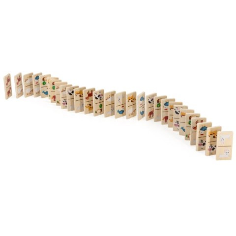 VIGA Drewniane Domino 2w1 Zwierzęta i Liczby VIGA Drewniane Domino 2w1 Zwierzęta i Liczby