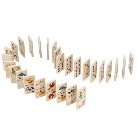 VIGA Drewniane Domino 2w1 Zwierzęta i Liczby VIGA Drewniane Domino 2w1 Zwierzęta i Liczby