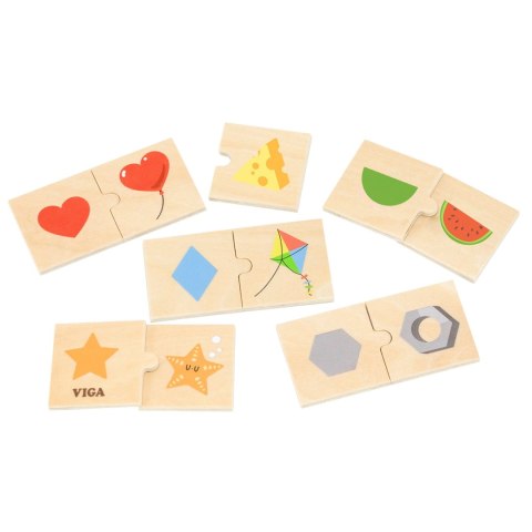 VIGA Zestaw Puzzle Łączenie Kształtów i Przedmiotów VIGA Zestaw Puzzle Łączenie Kształtów i Przedmiotów
