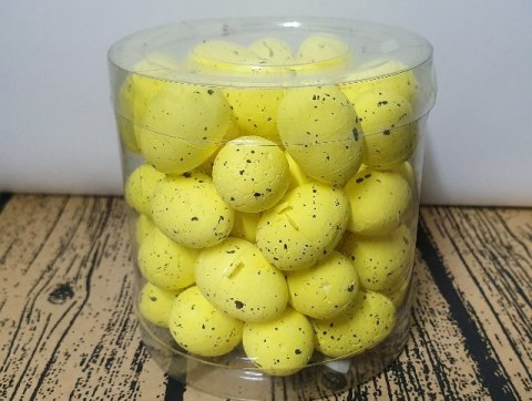 Jajka w kloszu 2,5cm ŻÓŁTE 50szt 7674 Jajka w kloszu 2,5cm ŻÓŁTE 50szt 7674