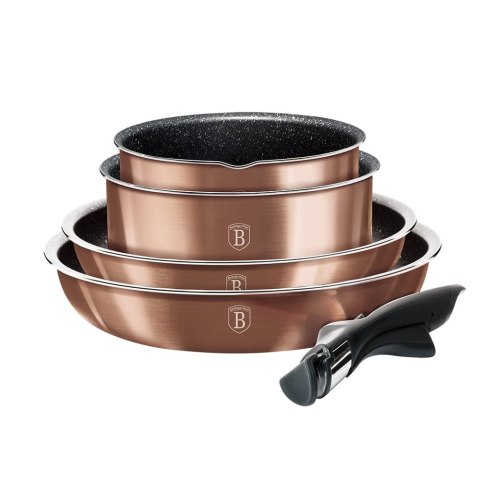 KOMPLET GARNKÓW 9-EL. CLICK & COOK BERLINGER HAUS METALLIC LINE ROSE GOLD BH-6147 KOMPLET GARNKÓW 9-EL. CLICK & COOK BERLINGER HAUS METALLIC LINE ROSE GOLD BH-6147