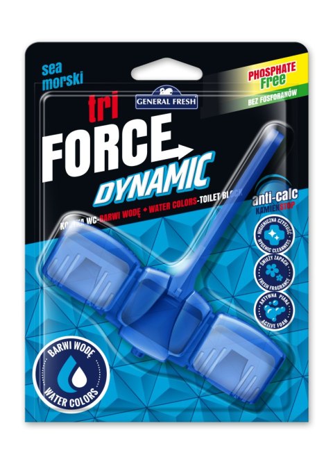 Kostka barwiąca do wc TRI-FORCE DYNAMIC morze Kostka barwiąca do wc TRI-FORCE DYNAMIC morze