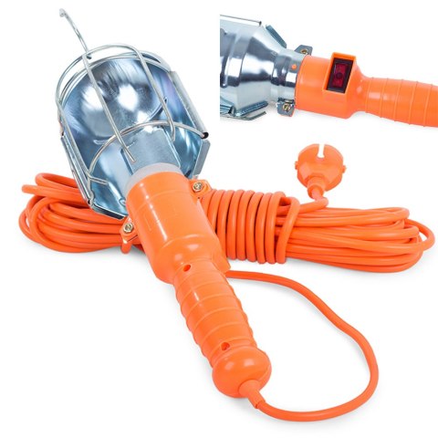 Lampa warsztatowa garażowa z kablem 10m 230v + hak | 11016 Lampa warsztatowa garażowa z kablem 10m 230v + hak | 11016