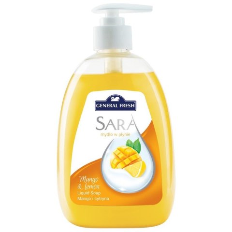 Mydło w płynie z dozownikiem 500ml - SARA mango i cytryna Mydło w płynie z dozownikiem 500ml - SARA mango i cytryna