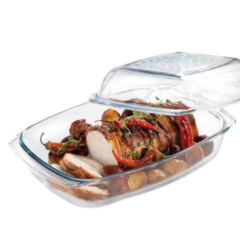 Naczynie żaroodporne prostokątne z pokrywą Termisil Grill&Drop 4,1 l Naczynie żaroodporne prostokątne z pokrywą Termisil Grill&Drop 4,1 l